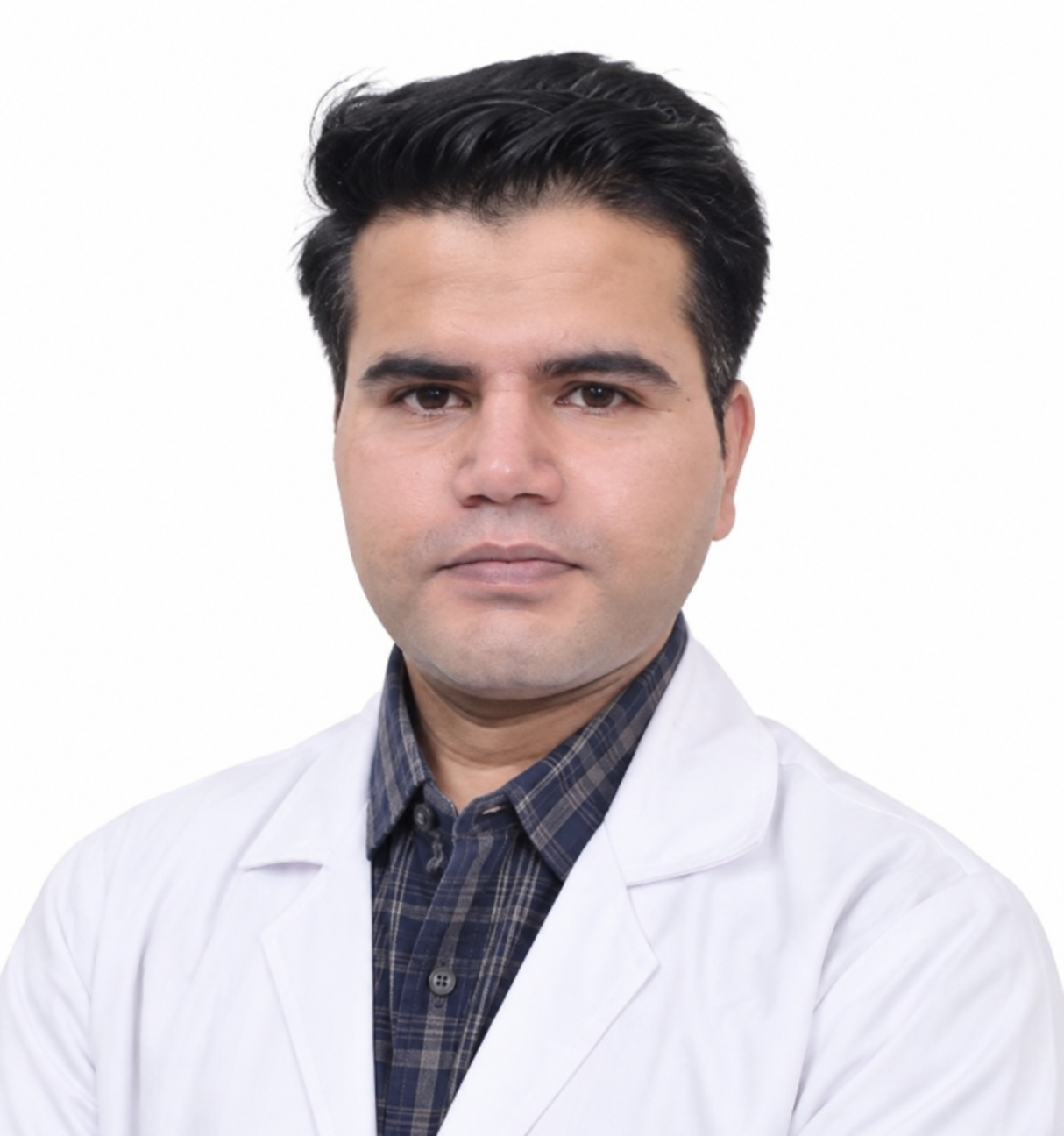 Dr. Shubham Yadav, portrait adapted from the supplied poster